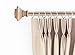 Sheffield Home, AMG and Enchante Accessories Pyramid Curtain Rod 66 to 120-Inch, R2214 WGD, Warm Gold