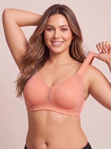 Image of Women's Full Coverage Lightly Padded Bra | Mesh Panel Everyday Comfort Bra | Broad Support Straps | Breathable Soft Fabric Adjustable Straps