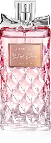 Perfume for Women, Alcohol-Free Long Lasting Floral Fragrance, Light & Soft Scent with Rose, Jasmine & Peony, Peach, Patchouli & Musk Base, 100ml / 3.4 fl oz, Gift for Women & Moms (Velvet Bloom)