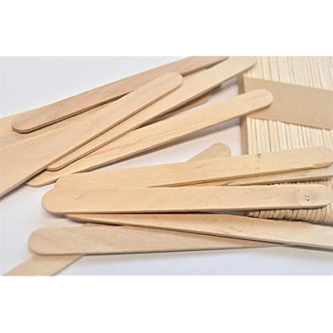 200 Small Natural Wooden Lolly Craft Sticks Normal Ice Cream Size Sticks Cover