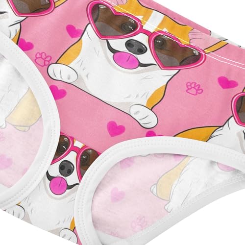 Toddler Underwear Custom 2t Cotton Little Girl Panties Bright Kids Briefs Undies Cute Dogs Hearts Pink4