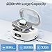 PARBTG Wireless Charging Case Compatible with Ou-ra Ring Gen 4 & 3 Charger, 2000mAh Portable Charging Case with LED Display for Fitness & Travel, 30-Day Runtime (Official Charger Not Included) White