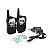 Produktbild Upgrow 2X Walkie Talkies Set Kinder Funkgeräte mit Ladegerät und Akkus 3KM Reichweite 8 Kanäle VOX Taschenlampe Walki Talki Spielzeug für Kinder mit 8 Akkus Wiederaufladbar (Schwarz)
