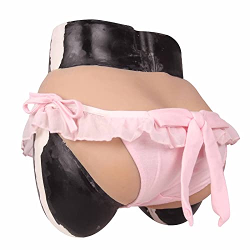 CRODRES Silicone Fake Vagina Panties False Pussy Boxer Triangle Panty Camel Toe Control Thong Realistic Sissy Briefs Transgender,Nude