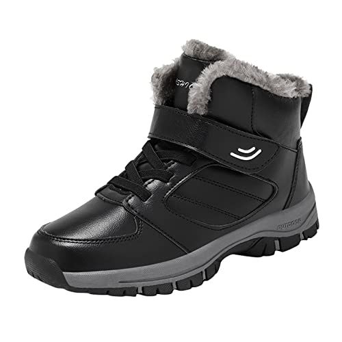 Bottes de neige antidérapantes et montantes en velours épais pour femme