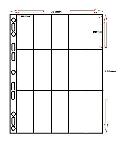 Cosmic/Multi-Master Cigarette Card Collectors Sleeves - 15 Pocket, 42mm x 97mm (100)