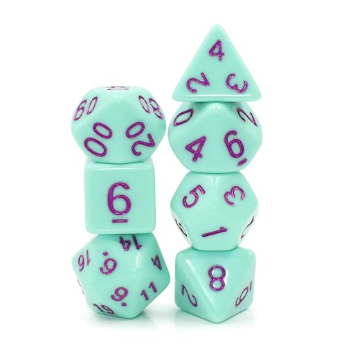 Epic Forge- Set of 7 multi-format dice -16mm-Mint Pink - Image 3