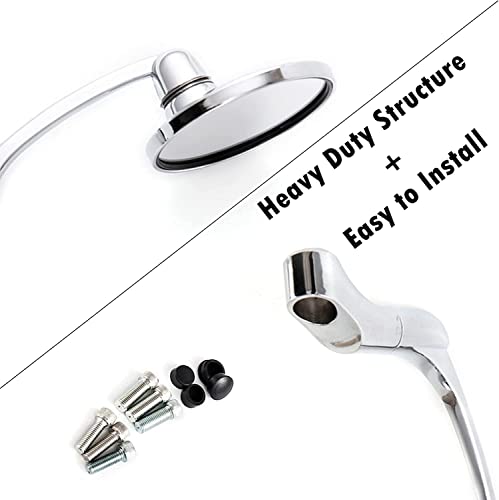 Ftkdmt Chrome Motorcycle Rearview Mirror Round Adjust Angle 3.5" Retro Universal Clear Rear View Side Mirrors For Cafe Racer Scooter Stree Bike With 10Mm 8Mm Bolt #TOP4