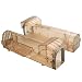 Cadrim Mouse Trap, 2 Pack Big Humane and No Kill Mouse Catcher Kid and Pet Safe Rodent Trap for Mice (Brown)