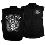 Hot Leathers Ride or Die Skull Sleeveless Shirt (Black, Large)