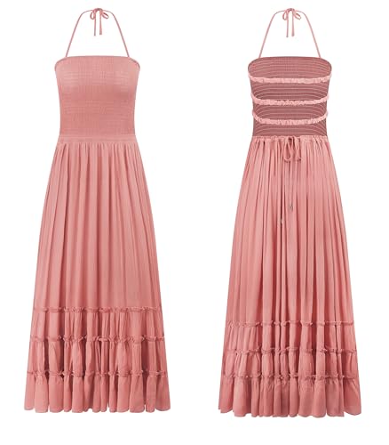 Image of R.Vivimos Womens Summer Boho Sexy Backless Long Dresses