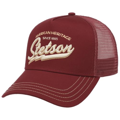 Image of Stetson American Heritage Trucker Cap Men Breathable Mesh Snapback Summer Winter