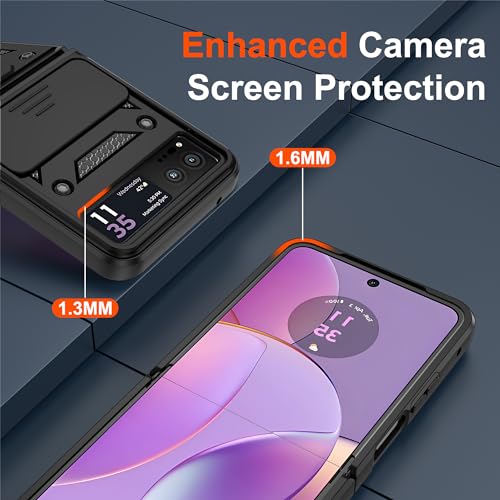 Atump MOTOROLA RAZR 2023 CASE [Not Fit Razr Plus 2023], Heavy Duty Shockproof With 360° Rotation Metal Kickstand [Military Grade] Protective Case thumb #2