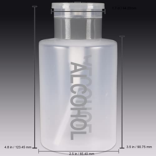 Liquid Push Down Alcohol Dispenser- Clear Bottle- Labeled - 9 Oz Bottle #TOP1
