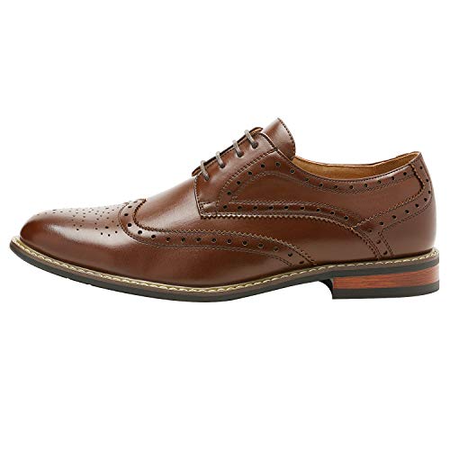Image of Bruno Marc Moda Italy Prince Men's Classic Modern Oxford Lace Dress Shoes