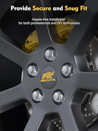 Image of MIKKUPPA M12x1.5 Mag Lug Nuts - Replacement for Toyota Avalon Camry Corolla Highlander RAV4 Sienna Matrix Prius Venza Crown OEM Factory Wheels, Chrome 4PCS Tire Nuts with Washer