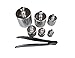 Precision Weight 5g 10g 20g 50g 100g Grams Steel Chrome Calibration Scale Weight Kit Set with Tweezers for Digital Balance Scale, Jewellery Scale