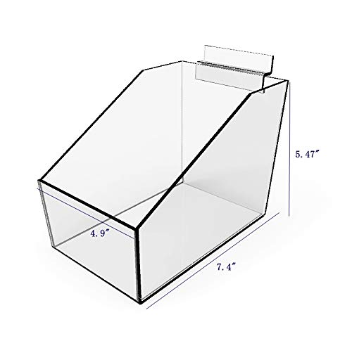 FixtureDisplays Slatwall Clear Acrylic Bin 11709-15D 11709-15D