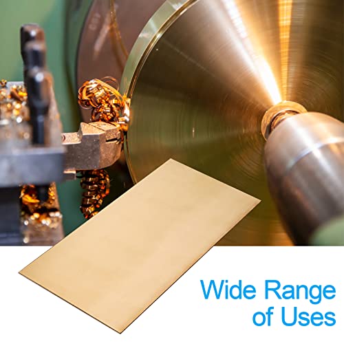 Brass Sheet, Metal Sheets Plates, 12" Length X 6" Width X 0.06" Thickness, 14 Gauge, Brass Plate Sheet #TOP5