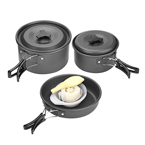 Dilwe Camping Cooking Set, Aluminum Alloy Cookware Mess Kit With Cooking Bowl Pot Pan For Camping Picnic #TOP17