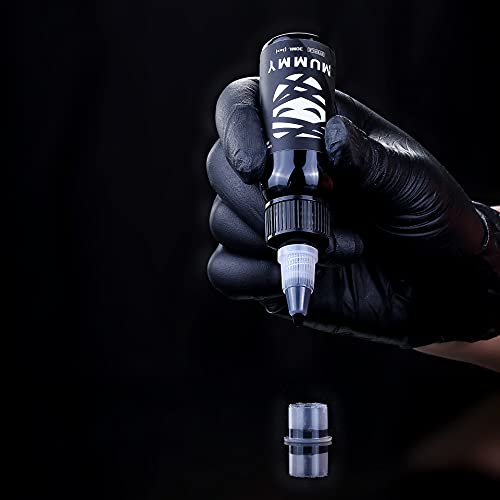Mummy Tattoo Ink Set 1 Oz, Color Evenly Long Lasting Vibrant And Bright, No Irritation Tattoo Ink (Black) #TOP3