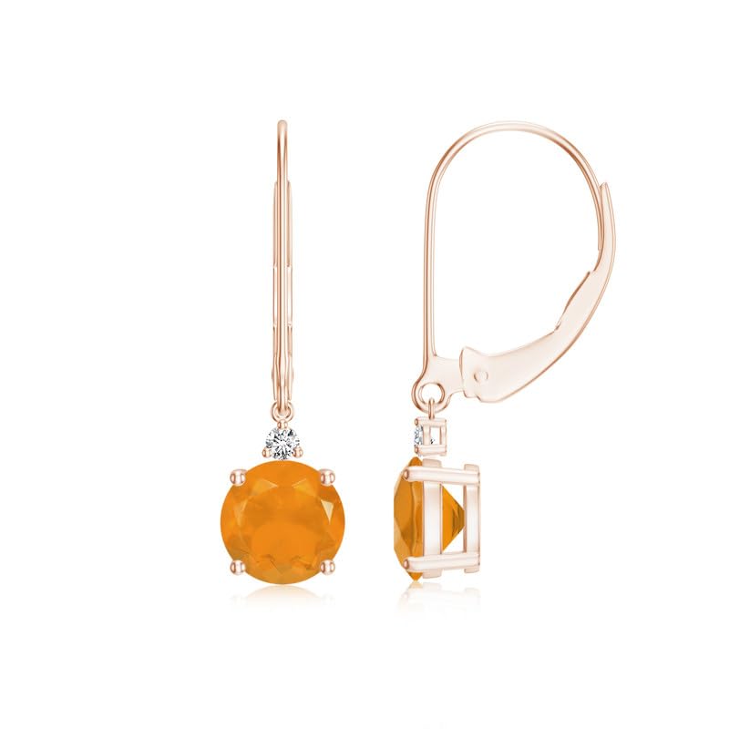 Image of Goldhartz 2 Ct. Natural Amethyst 6 mm Leverback Earrings for Women in 14k Gold Micron Plated 925 Sterling Silver, January Birthstone Dangle Earrings Jewelry for Her