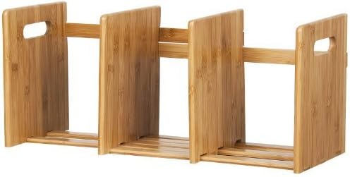 Furinno Bamboo Extension Book Rack, Natural