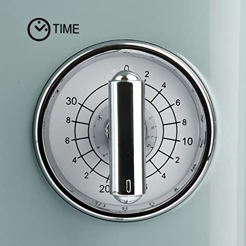 Girmi FM21 Forno Microonde Combinato, Vintage Design, 20 Litri, 700+800W, Cottura combinata, Funzione scongelamento, Timer 30 min, Verde acqua - immagine 5