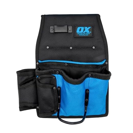 OX TOOLS Pro Dynamic Nylon Drywall Pouch with 4 Pockets & 3 Tool Holders – UV and Water Resistant​