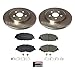 PowerStop Front Brake Kit For Toyota Corolla 2019-24 | Toyota Prius Prime 2020-22 - Disc Rotors & Ceramic Brake Pads Replacement, KOE8328