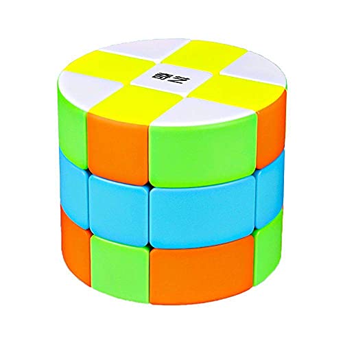 Image of D ETERNAL QY Cylinder Cube 3by 3 Barrel High Speed stickerless Magic Cube 3x3x3 (Cylindrical Barrel)