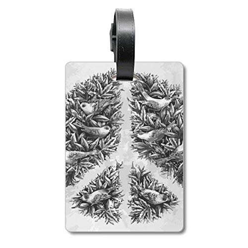Étiquette pour valise de voyage symbole de la paix pour vacances
