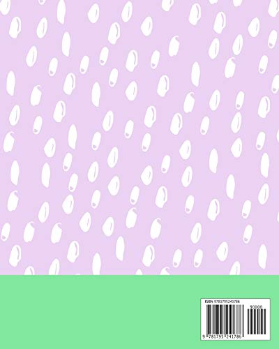 Music Journal: Music Manuscript Paper, Staff Paper, Musicians Notebook (Music Composition Books) 8 x 10 inches, 100 pages Flower Green Violet Soft Cover image 4
