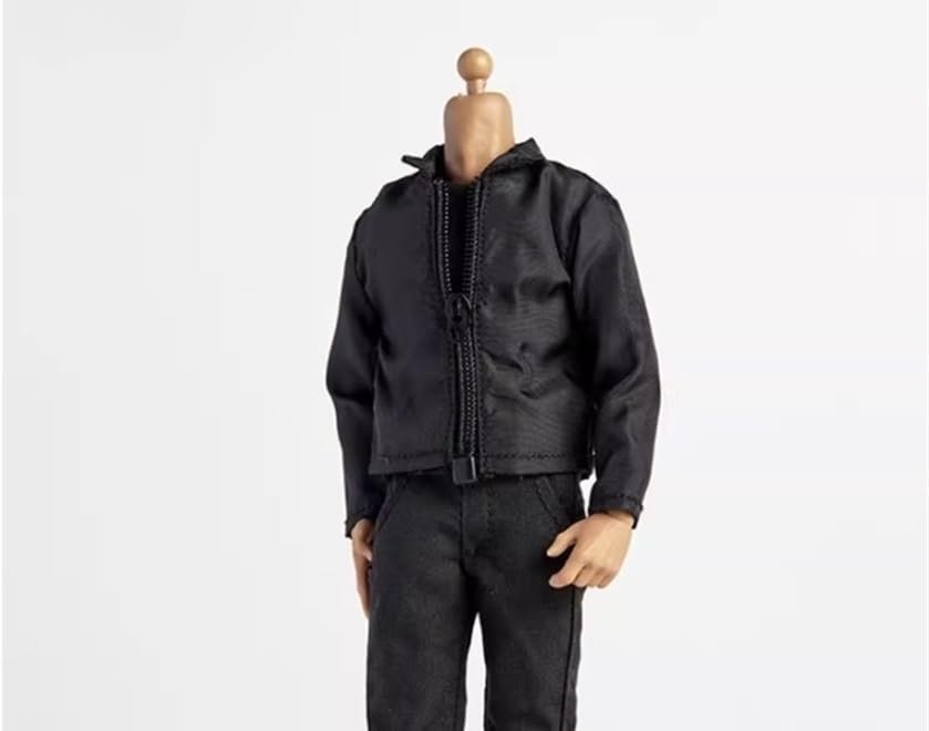 Manteau de soldat 1/12 veste miniature noire scène urbaine figurine