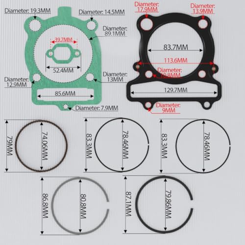 Kit de joint de segment de piston YMH 350 pour stopper la perte de puissance de votre ATV