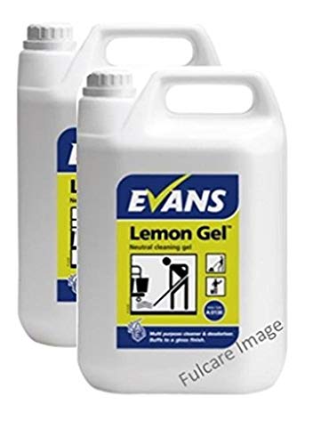 Evans Long Lasting Neutral Cleaning Lemon Gel 2 x 5 Litre Bottles.