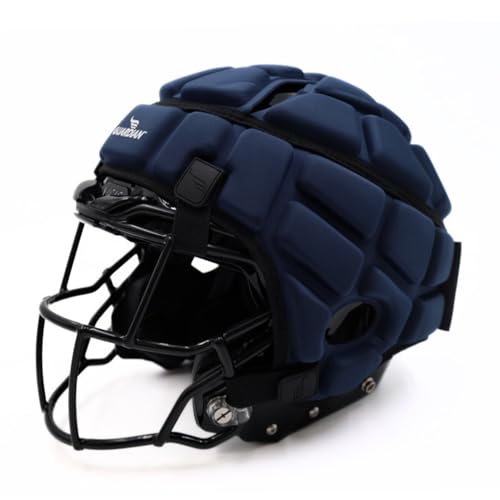 Guardian Cap - Soft-Shell Helmet Cover for Football and Lacrosse - Reduces Impact and Protects Helmets - One Size Fits All for Youth, High School and College Programs - Navy