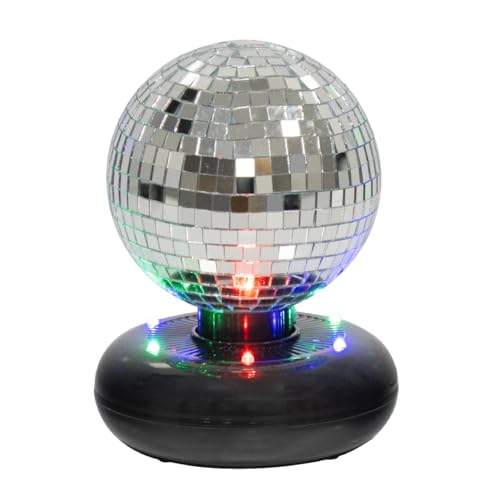 Global Gizmos 45869 Mini Disco Ball/Light-Up Mirror Ball/Efficient LED Lights / 5-Inch Diameter/USB Powered/Perfect for Tabletops, Kids Parties & More
