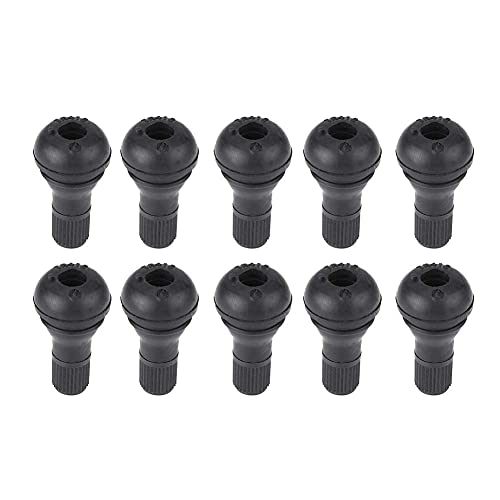 10 PCS TR413 Rubber Snap-in Tire Valve Stems Sturdy Replacement Tyre Valves Stems for 0.453" Tubeless Rim Holes on Cars, Go-Karts, Trucks, Lawn mowers, Trailers (412)