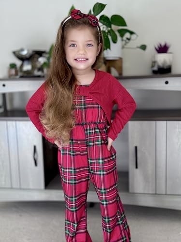 Image of HIHA Girls Sleeveless Jumpsuits Outfit Long Sleeve Twist Front Tops Romper Clothes Set Size 4-12