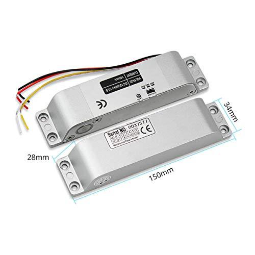 Elektrische Schloss Drop Bolt Lock Fail Safe DC 12V Elektronisches Türschloss NC Modus Gleichstrom mit Zeitverzögerung für Zugangskontrolle system