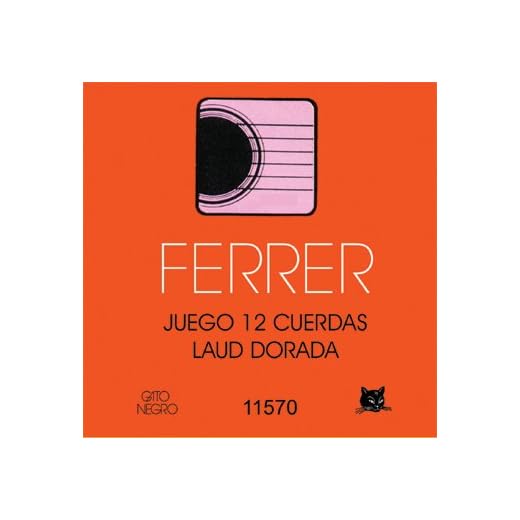 Juego de cuerdas para Laud 12 cdas Doradas Ferrer. Gato Negro