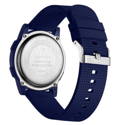 Image of HANPOSH Mens Digital Watch Ultra Thin Minimalist Sports Waterproof Outdoor LED Screen Large Face Wrist Watches for Men with Back Light Alarm Date Stopwatch