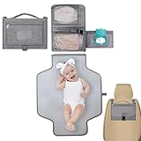 Tragbare -Wickelunterlage – Faltbare Reise-Wickelstation Für Kinder | Abnehmbare Tasche Für Wickelunterlage Und Feuchttücher, Großes Fassungsvermögen, Praktisch Für Auto,