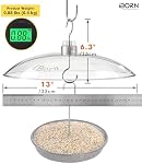 iBorn Baffles for Bird Feeders, 13” Bird Feeder Cover for Rain Guard, Birds Feeders Rain Guard, Full Protection for Feeders for Outdoors, Chew-Proof Polycarbonate, Pack of 2, Transparent