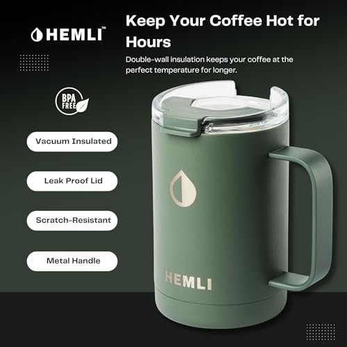 Hemli Pour Over Camp Coffee Maker Set– Vacuum Insulated Mug with Leakproof Lid, Stainless Steel Micro Filter, Scratch-Resistant Finish, Portable Coffee Maker for Camping, Travel & Outdoor Adventures - Thumbnail 3