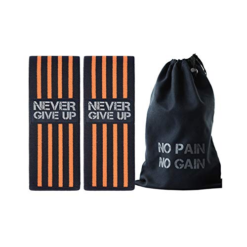 HYFAN Professional Knee Wraps Elastic Straps Brace Support Protector for Weightlifting Workout Bodybuilding Gym Fitness (Four St