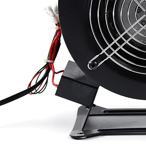 DRIKH 110V 120W Centrifugal Blower Fan, Outdoor Wood Furnace Boiler Blower Round Flange Blower Fan 196CFM 2600r/min Black