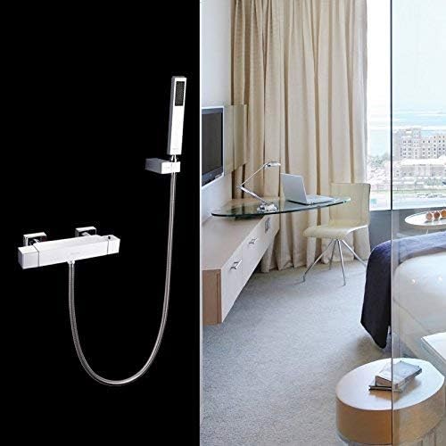 Copper Thermostatic Faucet Shower Set Thermostatic Valve Lift Rod Shower Bracket D316-2 (with Lift Rod Set) Quality Assurance of Modern and Simple Classic Retro Home Decoration Bathtub Shower