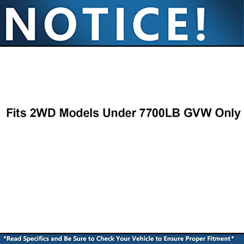 Image of Detroit Axle - 2WD Shock Absorbers for 1997-2003 Ford F-150, 1998 1999 2000 | 2001 2002 Shock Absorbers Front Rear Replacement - [Models Except 7700LB GVW]